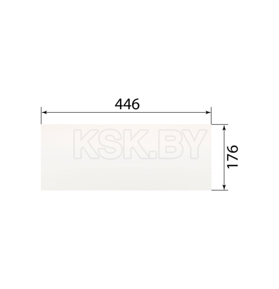 Заготовка щитовая мебельная 176х446 мм P001 белый мат (P001) 