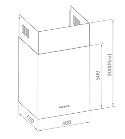 Вытяжка кухонная Weissgauff Box 40 PB White