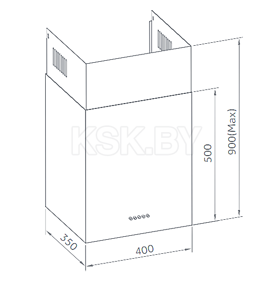 Вытяжка кухонная Weissgauff Box 40 PB White (Box40PBWhite) 