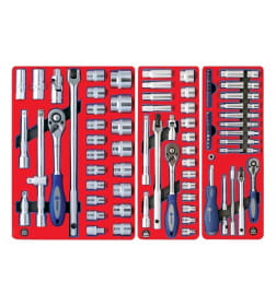 Тележка инструментальная с набором инструментов "СТАНДАРТ" (186 предметов) МАСТАК 52-05186B