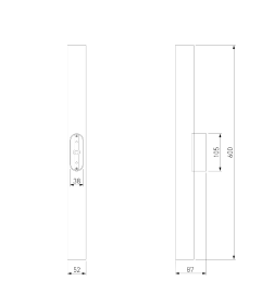 Светильник настенный светодиодный Langer IP 44 40124/LED черный жемчуг