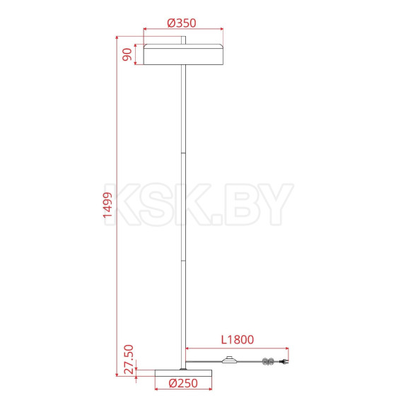 Светильник напольный ARTE LAMP A7052PN-2BK (A7052PN-2BK) 