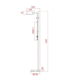 Светильник напольный ARTE LAMP A7055PN-1BK