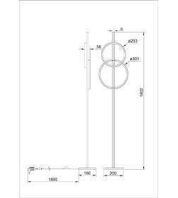 Светильник напольный ARTE LAMP A3913PN-24BK