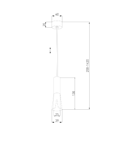 Светильник подвесной светодиодный Pino 5W 4000K золотой 50311 LED