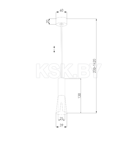 Светильник подвесной светодиодный Pino 5W 4000K черный 50311 LED (a067971) 