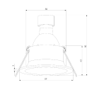 Светильник встраиваемый Andi GU10 черный 25058/01 (a067713) 