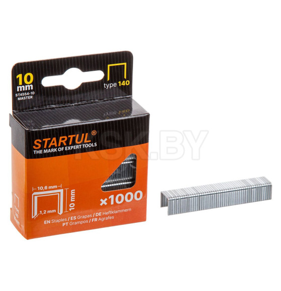 Скобы  10мм тип 140 (1000шт) STARTUL MASTER (ST4554-10) 