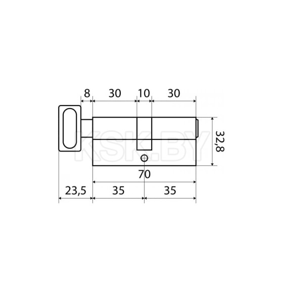 Цилиндровый механизм Стандарт MAX70 (35x35В) SN,перф.ключ/верт. (14796) 