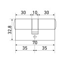 Цилиндровый механизм Стандарт MAX 70 (35х35) SN перф.ключ/ключ (14789) 