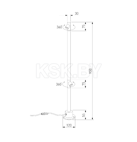 Светильник садово-парковый светодиодный Rone черный 35175/F черный (a066698) 