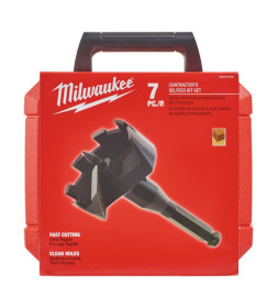 Набор самоврезающихся насадок (сверл) по дереву Milwaukee 25-65 mm (7 шт.)