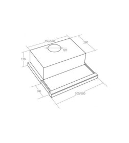 Вытяжка кухонная Akpo Light Eco Glass Twin 50 wk-7 бежевый