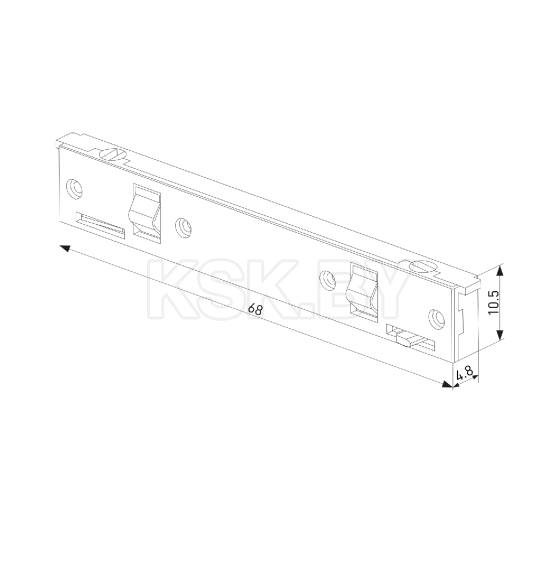 Прямой коннектор черный Mini Magnetic 95131/00 (a067996) 