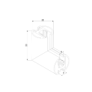 Коннектор угловой внутренний для накладного шинопровода Round черный Mini Magnetic 85216/00 (a067579) 