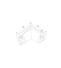 Коннектор угловой для накладного шинопровода Round черный Mini Magnetic 85215/00