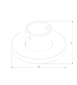 Напольно-потолочное крепление Round Mini Magnetic 85203/00