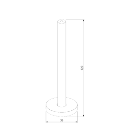 Настенно-потолочное крепление для шинопровода Round Mini Magnetic 85200/00