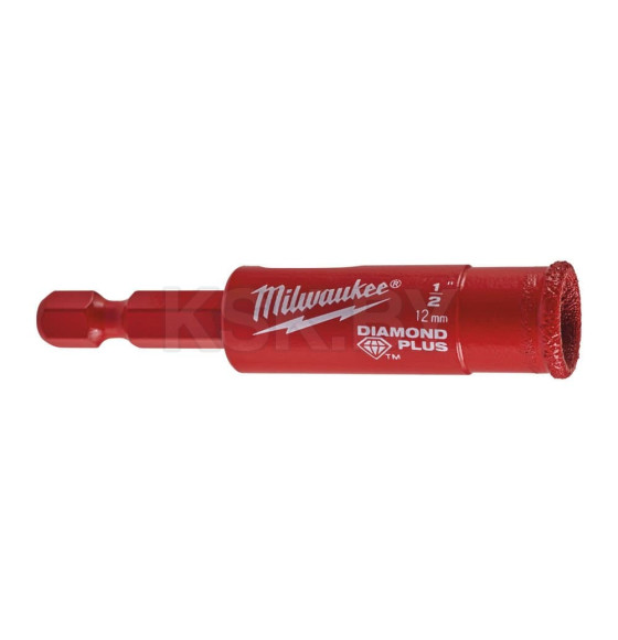 Коронка алмазная 12мм по керамограниту Milwaukee DIAMOND PLUS (49560511) 