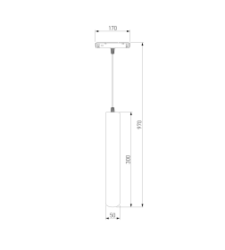 Трековый светильник Slim Magnetic P01 6W 4200K (черный) 85014/01