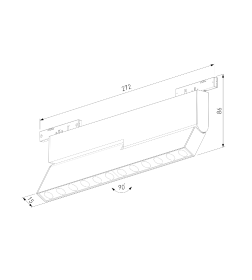 Светильник трековый 12W 3000K черный Mini Magnetic 85208/01