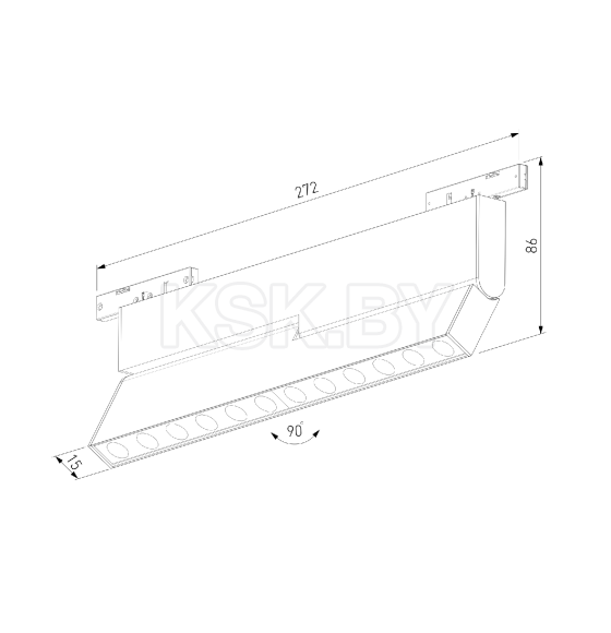 Светильник трековый 12W 3000K черный Mini Magnetic 85208/01 (a067280) 