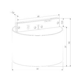 Светильник трековый 5W 3000K латунь/черный Mini Magnetic 85206/01