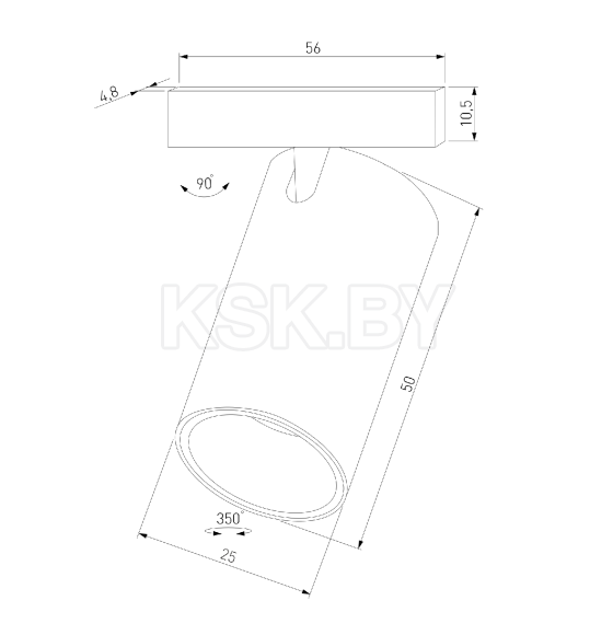 Светильник трековый 3W 3000K черный Mini Magnetic 85200/01 (a067272) 