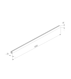 Шинопровод накладной Round черный 2 м Mini Magnetic 85165/00