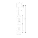 Декоративная стойка двойная 184 мм SMALL Esthetic Magnetic 85144/00 (a065436) 