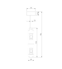 Декоративная стойка двойная 184 мм SMALL Esthetic Magnetic 85144/00