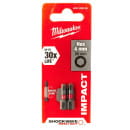 Бита HEX 4х25мм ударная Milwaukee Shockwave (2 шт.) (4932430895) 