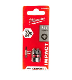 Бита PZ 2х25мм ударная Milwaukee Shockwave (2 шт.)