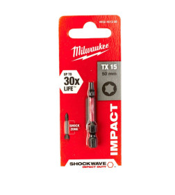 Бита TORX TX15х50мм ударная Milwaukee Shockwave