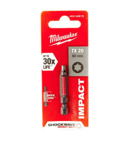 Бита TORX TX20x50мм ударная Milwaukee Shockwave