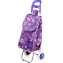 Сумка-тележка хозяйственная, фиолетовая, цветы, PERFECTO LINEA, 42-307010 (42-307010) 