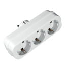 Разветвитель сетевой с-з 3 гнезда 16А 3500Вт белый S-GES3-16P Uniel (06706) 