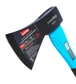 Топор 800 гр кованный с фиберглассовой резиновой рукояткой Smartbuy tools SBT-AX-800p2