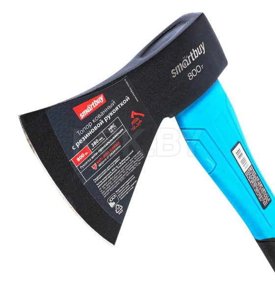 Топор 800 гр кованный с фиберглассовой резиновой рукояткой Smartbuy tools SBT-AX-800p2 (SBT-AX-800p2) 
