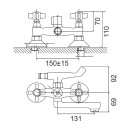 Смеситель для ванны GOTA ROCIO Blanes G324310 (324310-GOTA) 