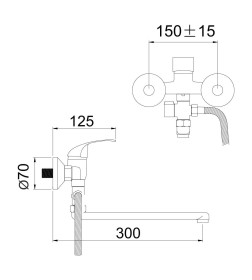 Смеситель для ванны GOTA ROCIO Cordoba G135710