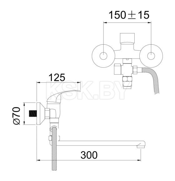 Смеситель для ванны GOTA ROCIO Cordoba G135710 (135710-GOTA) 