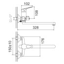 Смеситель для ванны GOTA ROCIO Enol G100710 (100710-GOTA) 