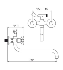 Смеситель для ванны GOTA ROCIO Kreshel G314510