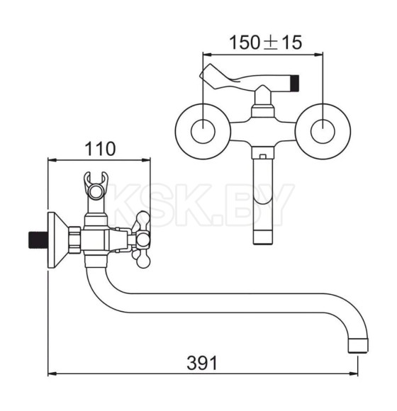 Смеситель для ванны GOTA ROCIO Kreshel G314510 (314510-GOTA) 