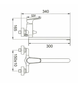 Смеситель для ванны GOTA ROCIO Merida G044710