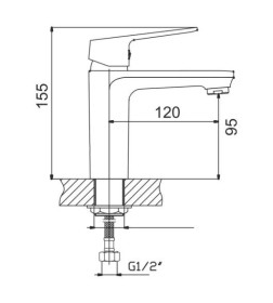 Смеситель для умывальника GOTA ROCIO Galicia G031010