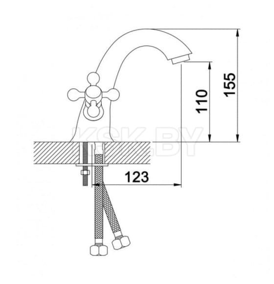 Смеситель для умывальника GOTA ROCIO Oliva G331044 (331044-GOTA) 