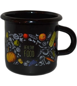 Кружка 0,4 л эмалированная "Healthy food" 1с2с_HF ТМ Appetite