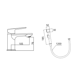 Смеситель с гигиен.душем Gross 6249285C Dyno